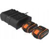 Piederumu komplekts Worx WA3611; 20 V; 2x4,0 Ah akum.
