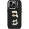 Karl Lagerfeld Grained PU K&CH Heads Case Aizsargapvalks priekš Apple iPhone 15 Pro