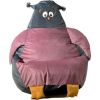 Go Gift Sako sack pouffe Sowa grey-pink XL 130 x 90 cm