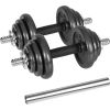 Hantle żeliwne regulowane w walizce z gryfem, zestaw 20kg REBEL ACTIVE