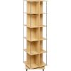 Bookshelf FERDIE swivel 45x45xH176cm, ash/black