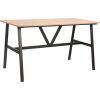 Dining table SVEA 140x70xH76cm, ash/black