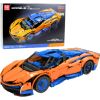 Leantoys Construction Bricks Sports Car RC Blue and Orange 1883 pcs.