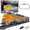 Leantoys Construction Blocks Gray-Yellow Remote Controlled Train RC 1751 pcs.