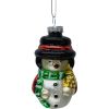 Christmas ornament JOY SNOWMAN 8.5cm, glass