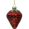 Christmas ornament JOY STRAWBERRY 8.5cm, glass