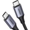 Ugreen Type C 2.0 Vīrietis uz Type C 2.0 Vīrietis 5A Datu Kabelis 1M Melns