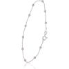 Серебряная цепочка Бусинки 1-3 мм #2400058(PRh-Gr)-bracelet, Серебро 925°, родий (покрытие), длина: 18 см, 1.8 гр.