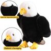 Leantoys Pluszowy Orzeł Ptak Pluszak Maskotka Przytulanka Czarno Biały 25cm EDUKAMP