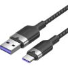 USB 2.0 A to USB-C 6A Vention CTOBF 1M cable (black)