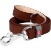 WAUDOG natural leather dog leash 14 mm wide, 122 cm long brown