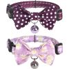 Collar set Dogness for cats 2 pcs (Calamus Purple/Polka Dot Purple)