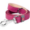 WAUDOG natural leather dog leash 20 mm wide, 122 cm long pink