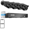 Set of four IP cameras ZOSI C105 WiFi 8MP + recorder + HDD 2TB