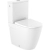 Roca pods ar QR/SC vāku Ona compact rimless, universāls izvads, pievads no apakšas, balts