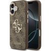 Guess Apple  iPhone 17 PU Leather 4G Metal Logo Gold Frame MagSafe Case Brown