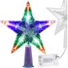 Ziemassvētku eglītes virsotnes zvaigzne Springos CL4129 10 LED, daudzkrāsaina