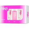 Nike Ultra Pink Woman Dárková sada EDT 100 ml, sprchový gel 75 ml a tělové mléko 75 ml 100ml