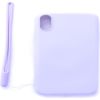 Evelatus Apple  iPhone X/XS Soft Touch Silicone Case with Strap Purple