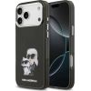 Karl Lagerfeld Apple  iPhone 17 Pro Max Silicone IML Aquarelle Karl and Choupette Case Black