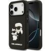 Karl Lagerfeld Apple  iPhone 17 Pro Silicone 3D Rubber Karl and Choupette Case Black