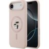 Karl Lagerfeld Apple  iPhone Air Liquid Silicone Karl and Choupette MagSafe Case Pink