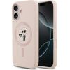 Karl Lagerfeld Apple  iPhone 17 Liquid Silicone Karl and Choupette MagSafe Case Pink