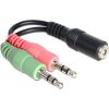 Delock Adapter Stereo jack female 3.5 mm > 2 x Stereo jack male 3.5 mm