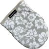 Oven gloves AIMAI 2pcs with silicone, grey flower