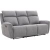 Recliner sofa MAREN 3-seater with manual mechanism, grey