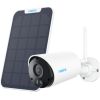 Reolink Battery Wi-Fi Security Camera with Solar Panel, 3W Argus Series B320 Bullet 3 MP Fixed lens IP65 H.264 Micro SD, Max. 128 GB