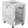 Lanberg Rack cabinet 19" free-standing 15U/600x800 (flat pack) with glass door, LCD FF01-6815-12SL Grey