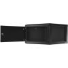 Lanberg Rack cabinet 19" wall-mount 6U/600x600 for self-assembly with metal door (flat pack) WF01-6606-00B Black