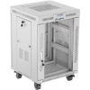 Lanberg Rack cabinet 19" free-standing 15U/600x600 (flat pack) with glass door, LCD FF01-6615-12SL Grey