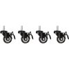 Lanberg Castors with thread and brake for wall mounting cabinets, 4 pcs AK-1601-B