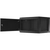 Lanberg Rack cabinet 19" wall-mount 6U/600x450 for self-assembly with metal door (flat pack) WF01-6406-00B Black