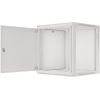 Lanberg Rack cabinet 19" wall-mount 12U/600x600 for self-assembly with metal door (flat pack) WF01-6612-00S Grey