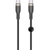 Fixed Braided Cable USB-C/USB-C, 2m, 100W FIXDB-CC2-BK Data USB kabeļi