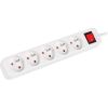 Lanberg Cable Power Strip, 5X French Outlets with Switch, Quality-Grade Copper, 3 m PS1-05E-0300-W