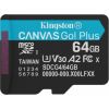 Atmiņas karte Kingston  Canvas Go Plus G4 MicroSDXC 64GB