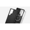 Samsung Spigen Enzo Aramīda magnēta futrālis Galaxy S25 Ultra melns un sudraba krāsā