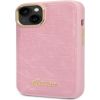 Guess Apple  iPhone 14 PU Croco with Metal Camera Outline Case Pink