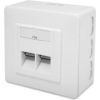 DIGITUS CAT6 modular wall outlet 2xRJ45 shielded