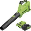 Akumulatora lapu pūtējs Greenworks BL24L411-01; 24 V; 1x4,0 Ah akum.