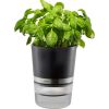 GEFU BOTANICO Herb pot Freestanding Plastic, Stainless steel Black Naži