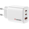 Verbatim Essentials Сетевое зарядное устройство 65W / белый