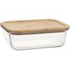 Bowl BOXY 19,7x14,7xH5,8cm 1000ml, glass, bamboo