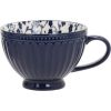 Mug SEREN H7,7cm 355ml, blue/flower