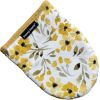Oven gloves AIMAI 2pcs with silicone, yellow flower