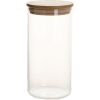Glass jar JARA D8,3xH17cm 1000ml with bamboo lid
